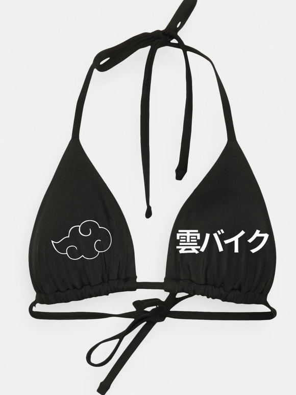 Black Cloud Moto Bikini Top