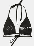 Black Cloud Moto Bikini Top