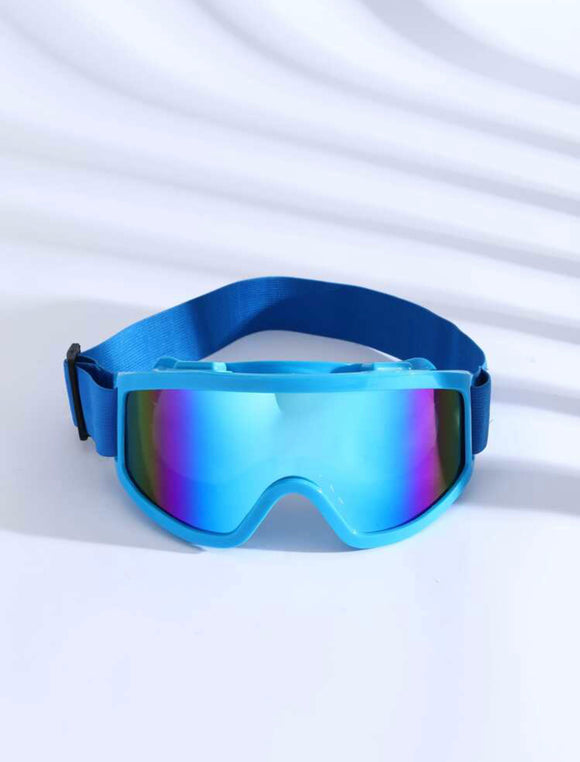 Blue Moto Goggles